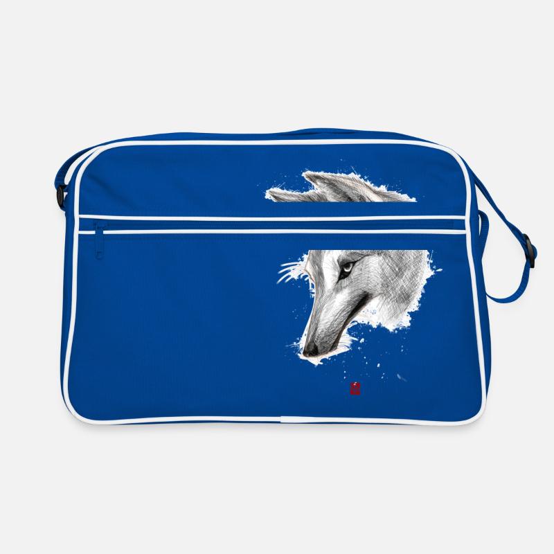 Sketchy Wolf Retro Bag