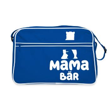 Mama Bear - Retro Bag - blue/white - Front