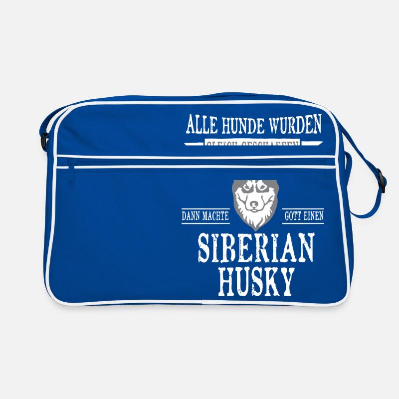 Alle Hunde Siberian Husky Retro Tasche
