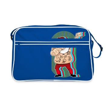 Dab Père Noël cadeau de Noël Dabb - Sac Retro - bleu/blanc - Devant