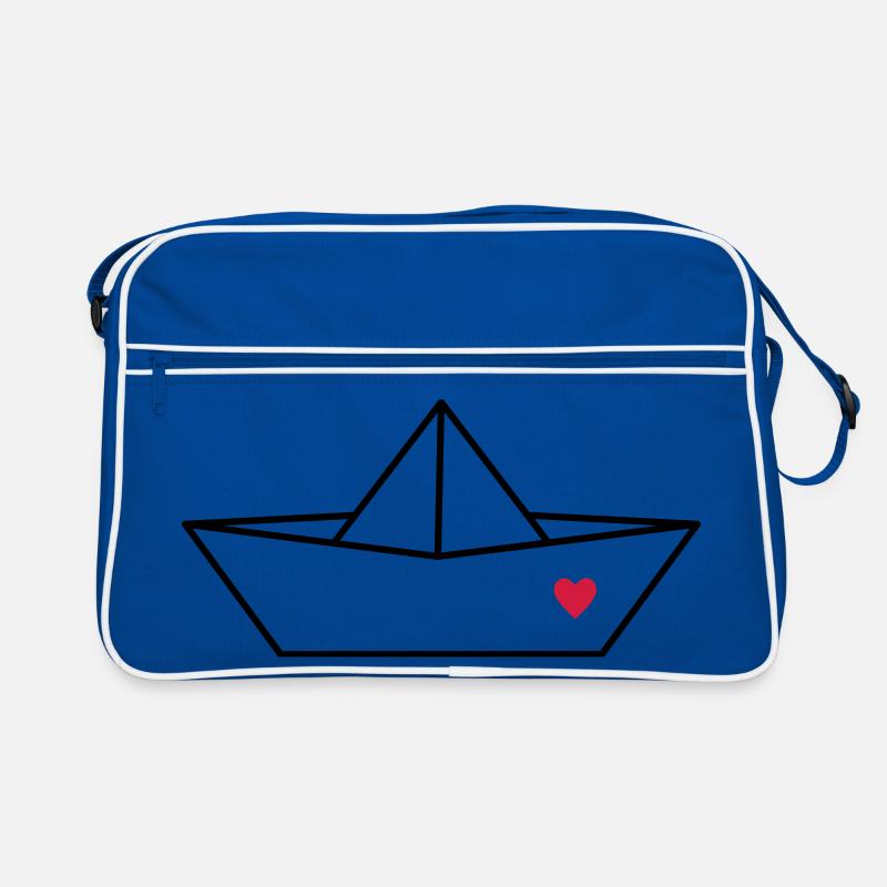 Boat paper ship heart I harbor love gift Retro Bag