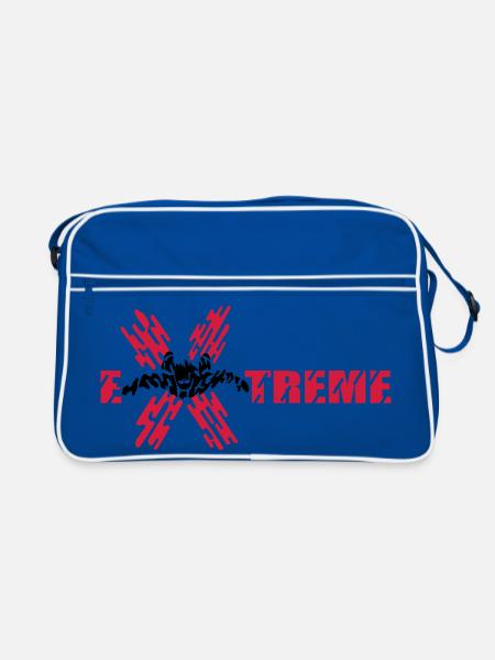 skydiver extreme - Retro Bag - blue/white - Front