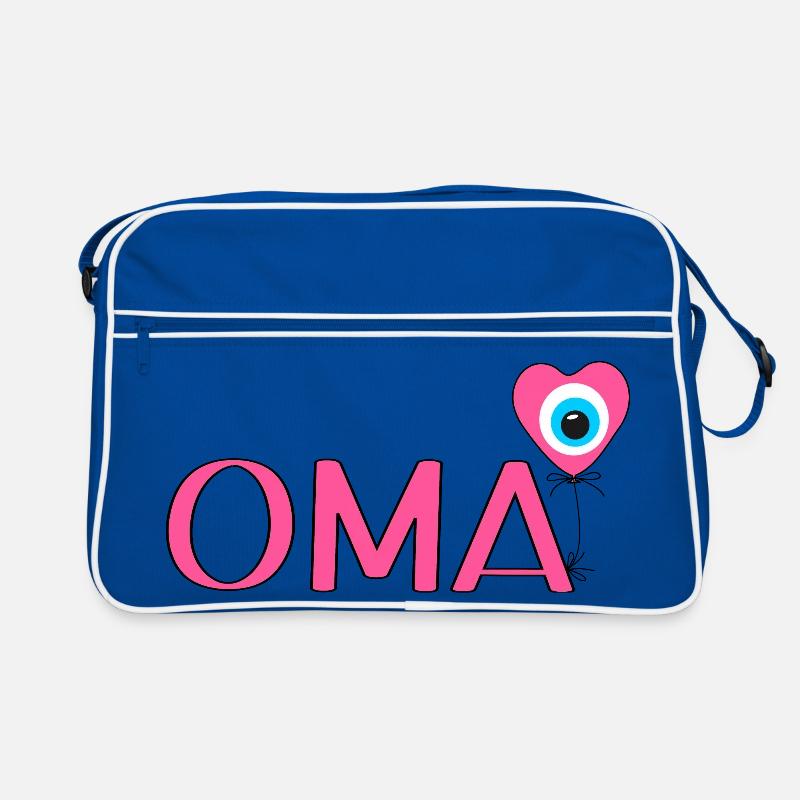 Oma mit Nazar Luftballon Retro Tasche