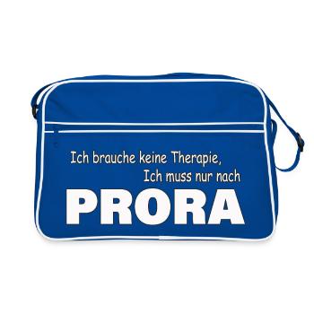 Therapie PRORA - Retro Tasche - Blau/Weiß - Vorne