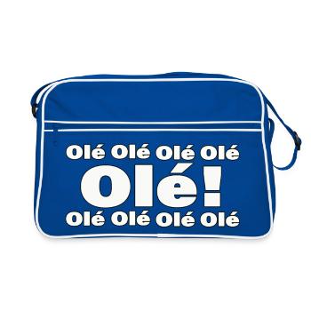 Olé - Sac Retro - bleu/blanc - Devant