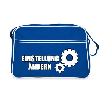 EINSTELLUNG ÄNDERN - Retro Tasche - Blau/Weiß - Vorne
