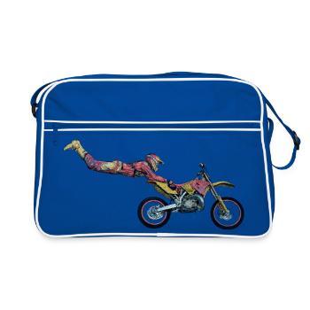 Motocross Freestyle - Sac Retro - bleu/blanc - Devant