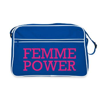 femme Power - Woman - Women - Women's Power - Women - Retro Bag - blue/white - Front