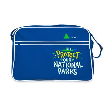National Park protect environment animals nature - Retro Bag - blue/white - Front