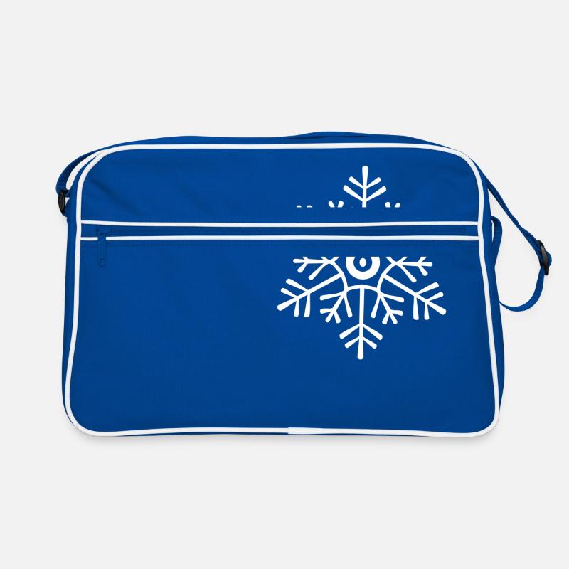 Schneeflocken Retro Tasche