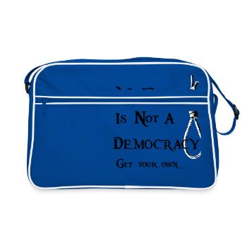 My Boat Is Not a Democracy - Retro Bag - blue/white - Front