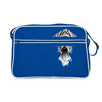 Sketchy Dog - Retro Bag - blue/white - Front
