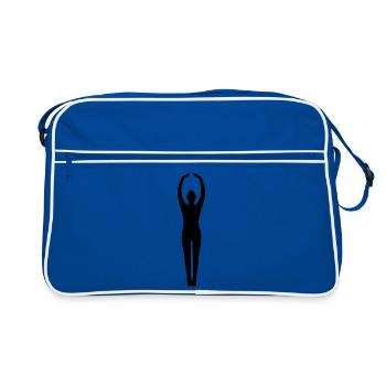 Yoga Silhouettes Noires - Sac Retro - bleu/blanc - Devant