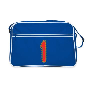 1. 1 Jahr. 1. JUBILÄUM. 1-JÄHRIGES JUBILÄUM - Retro Tasche - Blau/Weiß - Vorne