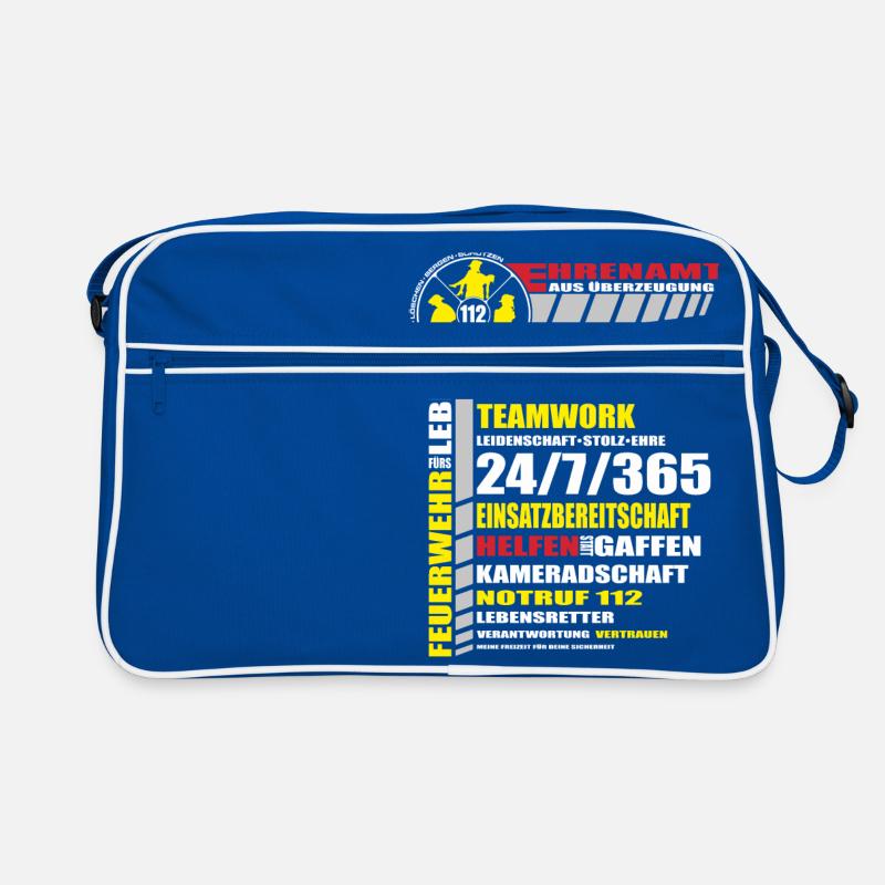 Ehrenamt aus Überzeugung - Retro Tasche - Blau/Weiß