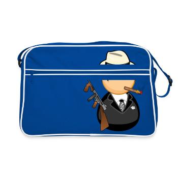 gangster gangster arme criminelle bul arme armes de poing - Sac Retro - bleu/blanc - Devant