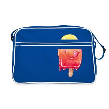 Ice lolly watercolor - Retro Bag - blue/white - Front