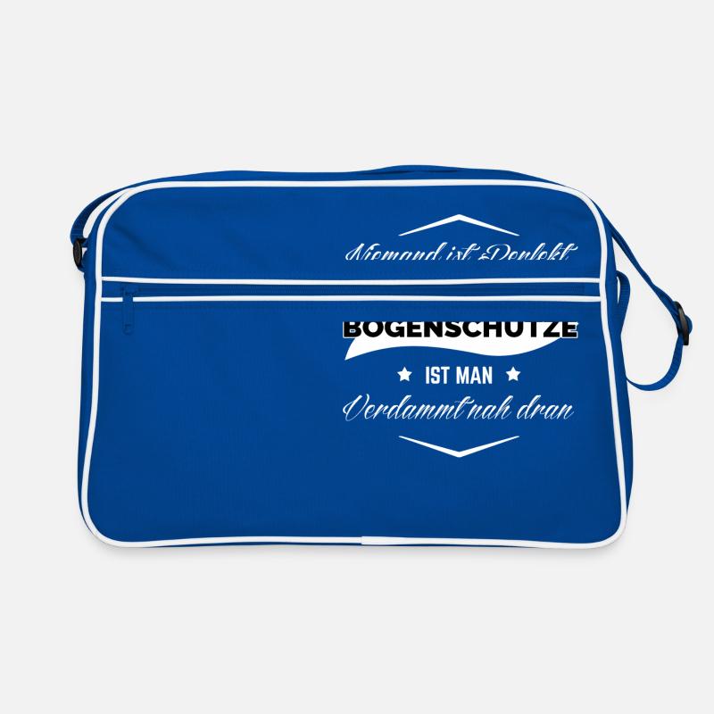 BOGENSCHÜTZE - Retro Tasche - Blau/Weiß