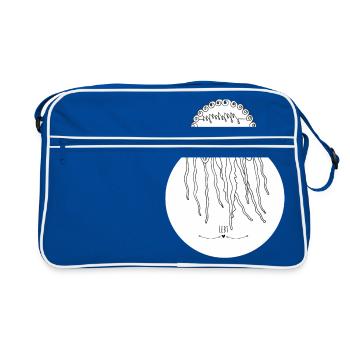 Jellyfish the transparent rulers of the sea - Retro Bag - blue/white - Front
