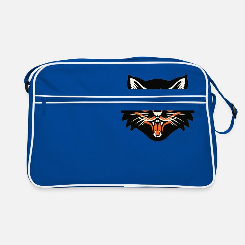 Schwarze Katze Retro Tasche