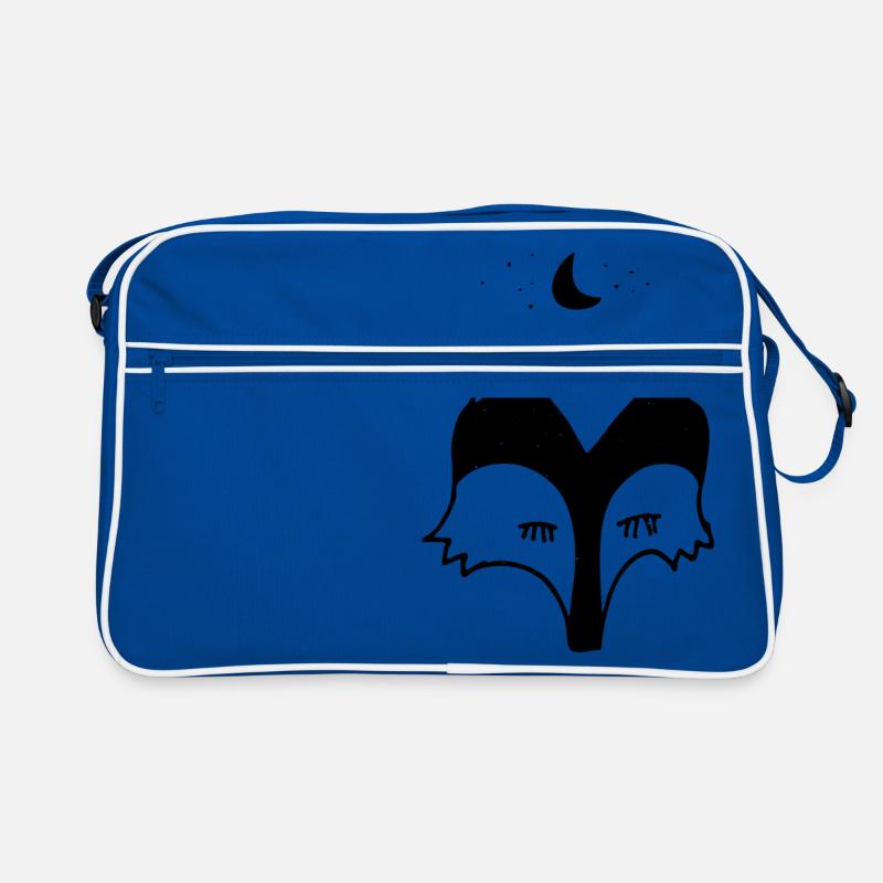 Illustration de nuit de renard Sac Retro
