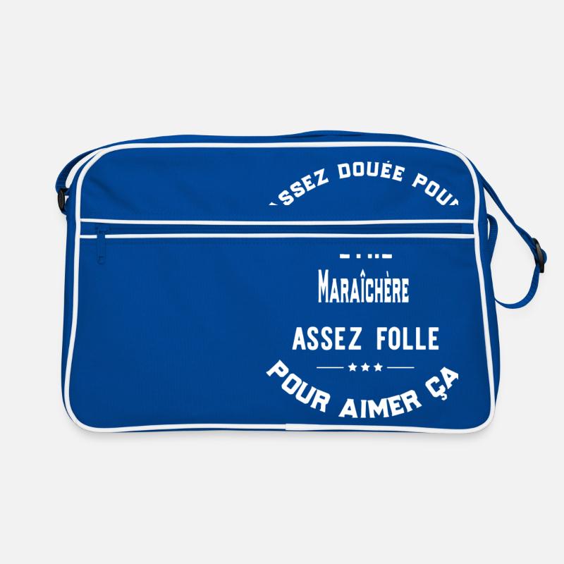 assez douée Maraîchère cadeau - Sac Retro - bleu/blanc