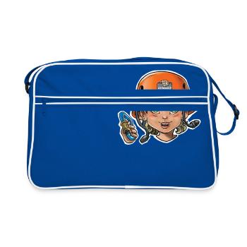 Little rock climber 1 - Retro Bag - blue/white - Front