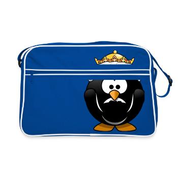 roi couronne royale couronne tour du château château burg2 - Sac Retro - bleu/blanc - Devant