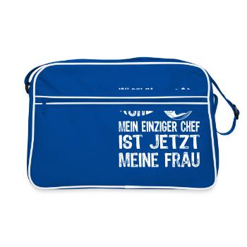 Je suis à la retraite - Sac Retro - bleu/blanc - Devant