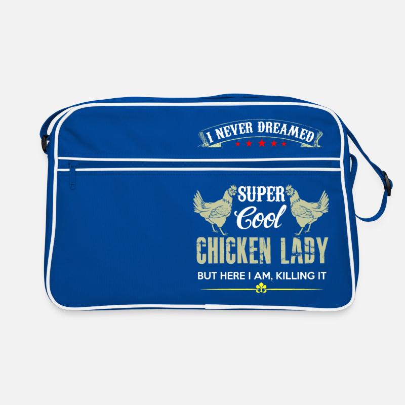 Huhn Hahn Chicken Geschenkidee Retro Tasche