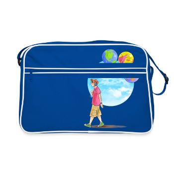 Ballons enfants et astronomie - Sac Retro - bleu/blanc - Devant