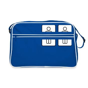 bath bath bathtub bathtub shower shower15 - Retro Bag - blue/white - Front