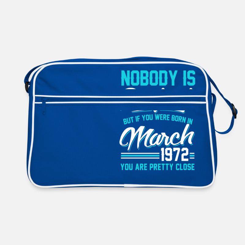 Mars 1972 Vous êtes assez proche parfait - Sac Retro - bleu/blanc