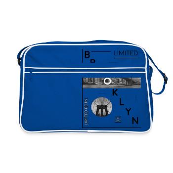 Brooklyn Limited Edition! Brooklyn Bridge idea - Retro Bag - blue/white - Front