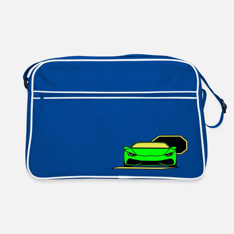 Huracan Front - Retro Tasche - Blau/Weiß