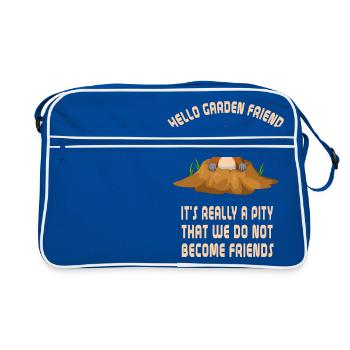 The mole in the garden - Retro Bag - blue/white - Front