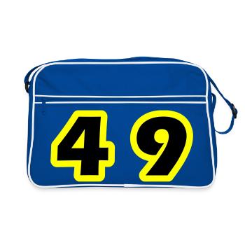 49 Number symbol - Retro Bag - blue/white - Front