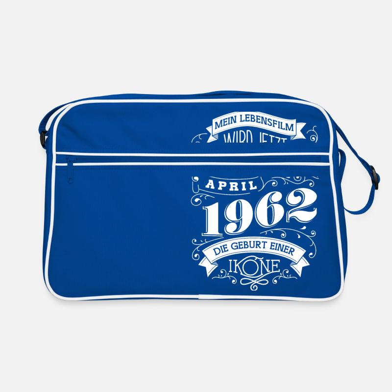 April 1962 Die Geburt einer Ikone - Retro Tasche - Blau/Weiß