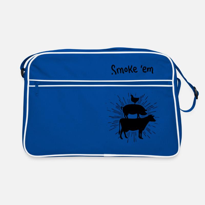 Lecker Fleisch Retro Tasche