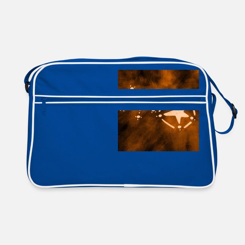 2 STERNE ORANGE Retro Tasche