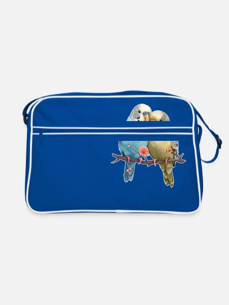 Budgies - Retro Bag - blue/white - Front