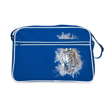 Luchs - Retro Tasche - Blau/Weiß - Vorne