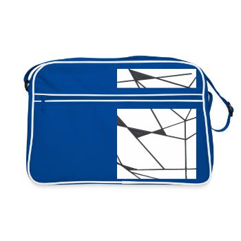 - Sagte ich - Retro Tasche - Blau/Weiß - Vorne