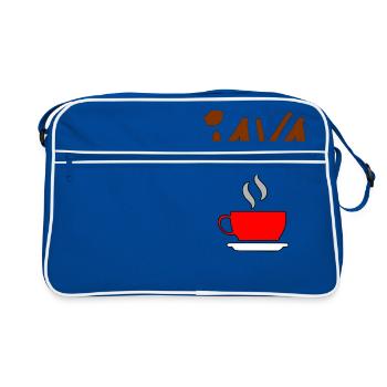 java coffee - Retro Bag - blue/white - Front