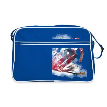 Alpine skiing #ski #skiing #sport - Retro Bag - blue/white - Front
