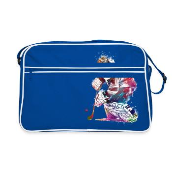 Joueur de hockey #hockey #sport - Sac Retro - bleu/blanc - Devant