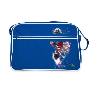 Joueur de hockey #hockey #sport - Sac Retro - bleu/blanc - Devant