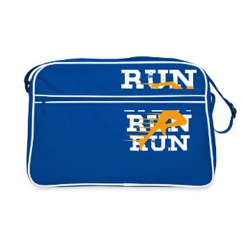 Run - Retro Tasche - Blau/Weiß - Vorne