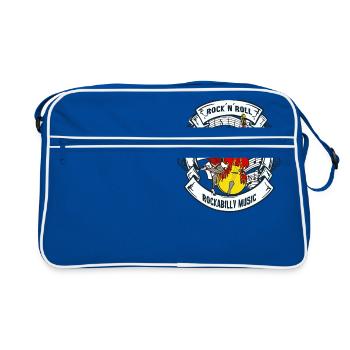 Rockabilly Music - Rock´n´Roll - Retro Tasche - Blau/Weiß - Vorne