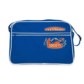 SKATEBOARD SOCIETY - Retro Bag - blue/white - Front